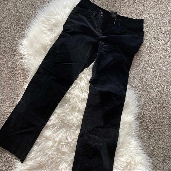 Ann Taylor | Black Corduroy Straight Leg Pants Size 2 - Picture 3 of 10